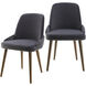 Peregrine Upholstery: Black; Base: Charcoal Dining Chair