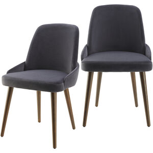 Peregrine Upholstery: Black; Base: Charcoal Dining Chair