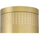 Casey 1 Light 7.5 inch Lacquered Brass Flush Mount Ceiling Light