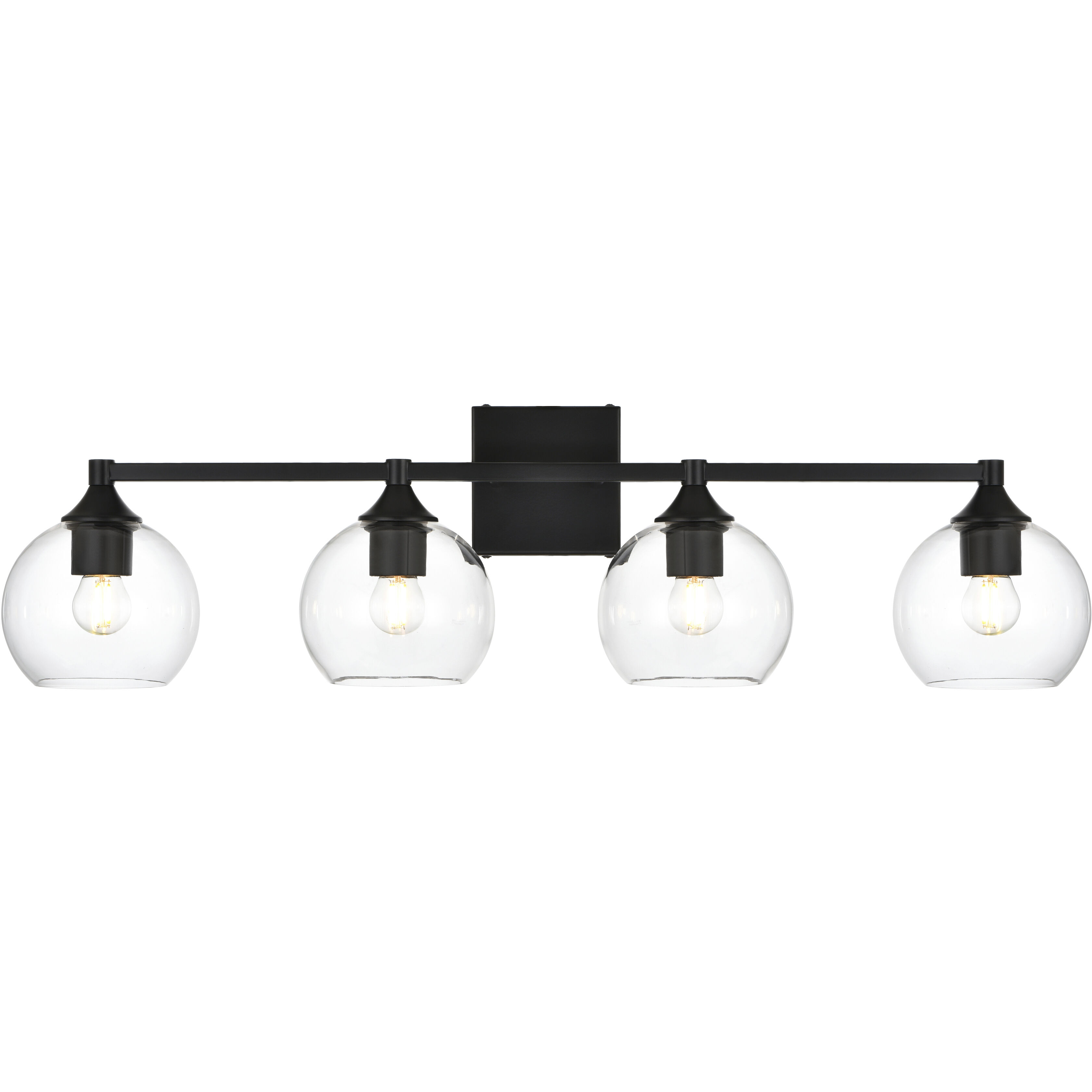 Foster 4 Light 33 inch Black Bath Sconce Wall Light