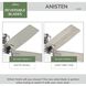 Anisten 44 inch Brushed Nickel with Matte Nickel/Light Grey Oak Blades Ceiling Fan