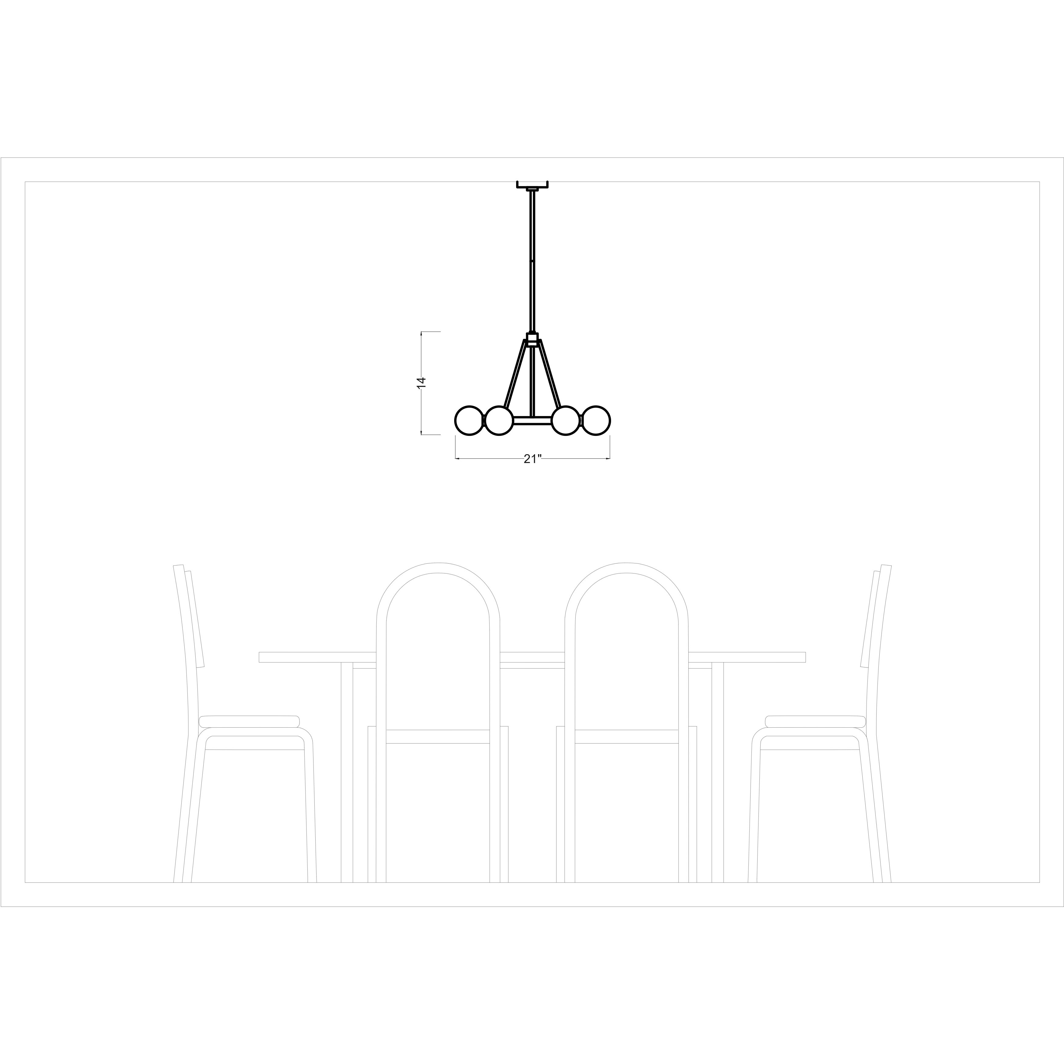 Sean Lavin Clybourn 3 Light 21 inch Midnight Black Chandelier Ceiling Light