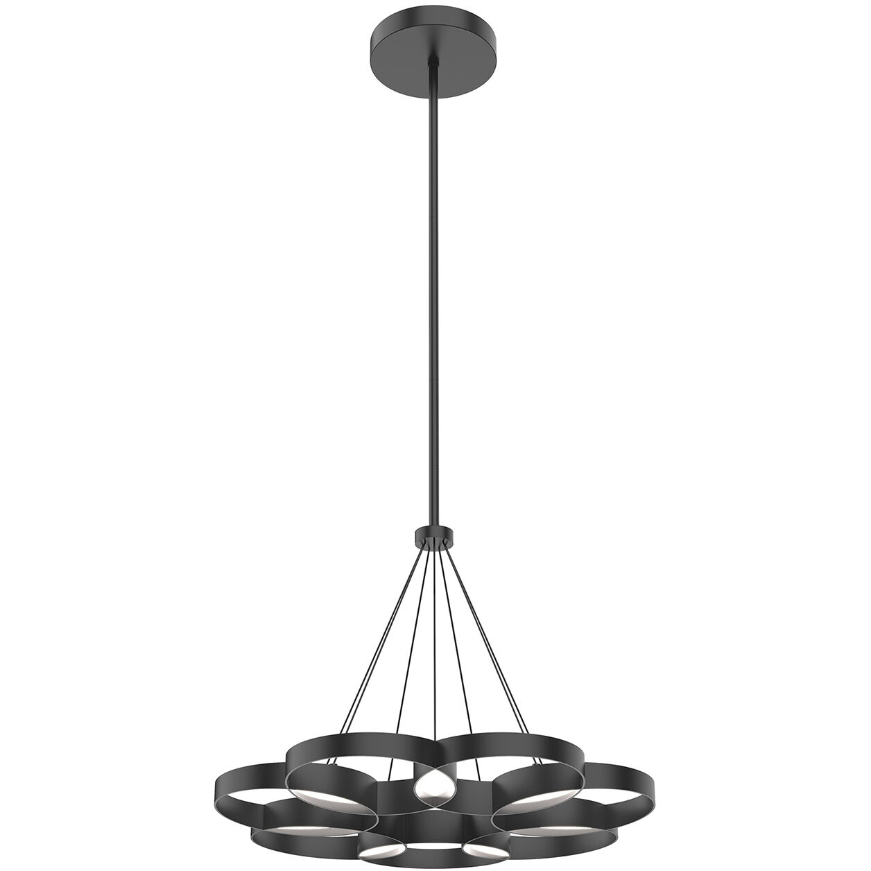 Maestro LED 25.75 inch Black Chandelier Ceiling Light