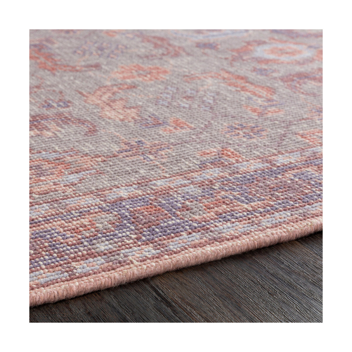 Zahra 66 X 42 inch Mauve/Dark Purple/Bright Purple/Rose/Blush Rugs, Wool