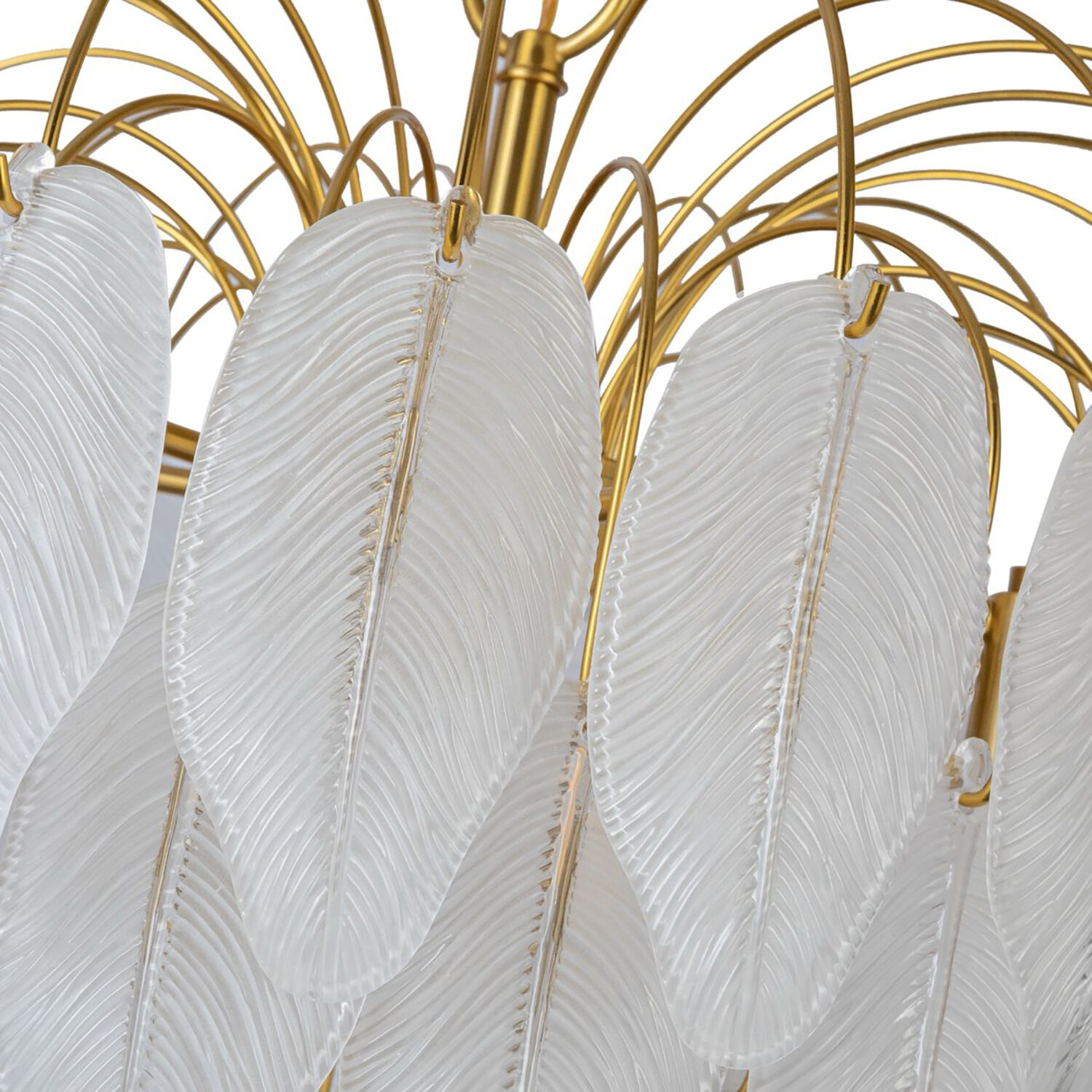 Alessia 10 Light 22.6 inch Brushed Brass and White Chandelier Ceiling Light