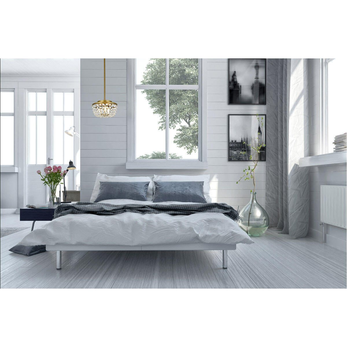 Gianna 3 Light 10 inch Brass Pendant Ceiling Light