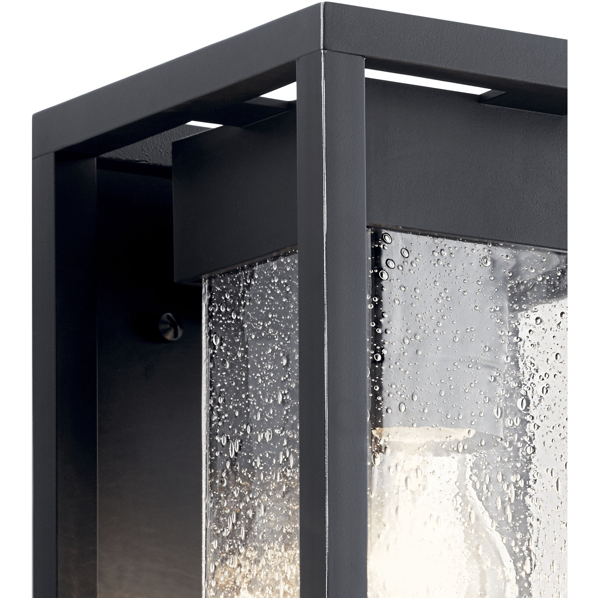 Mercer 1 Light 12 inch Black with Silver Highlights Outdoor Wall, Small