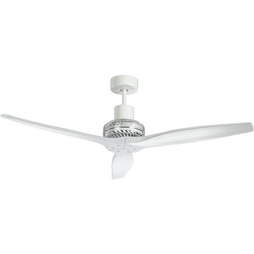 Star Propeller 52 inch White Indoor/Outdoor Ceiling Fan, Real Wood Blades