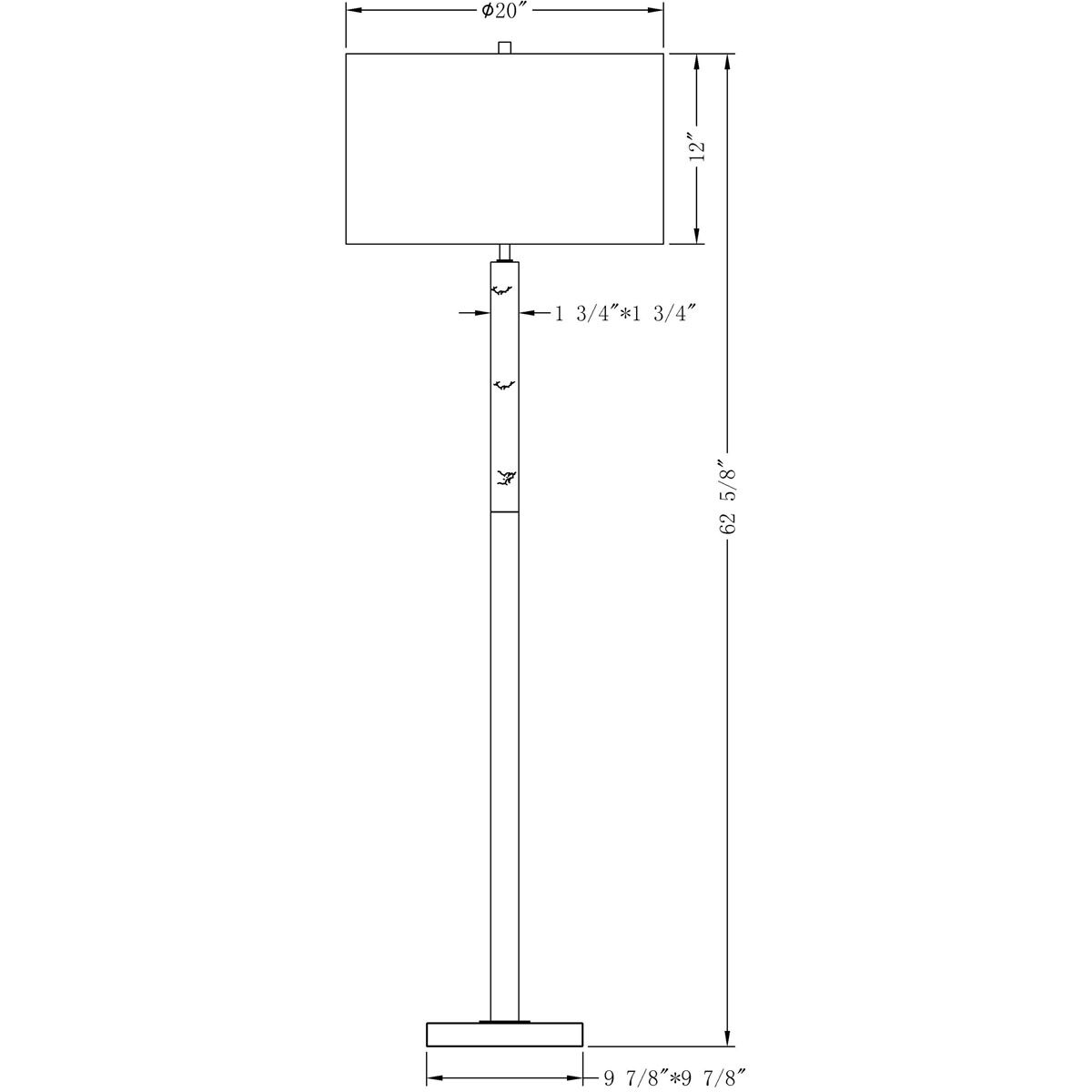 Howard 62.75 inch 150.00 watt Polished Nickel Floor Lamp Portable Light