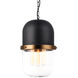 Tillie 3 Light 11 inch Matte Black Pendant Ceiling Light in Matte Black and Clear