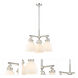 Newton Bell 3 Light 20.38 inch Polished Nickel Pendant Ceiling Light in Matte White Glass