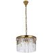 Sydney 3 Light 16 inch Satin Gold Pendant Ceiling Light in Clear