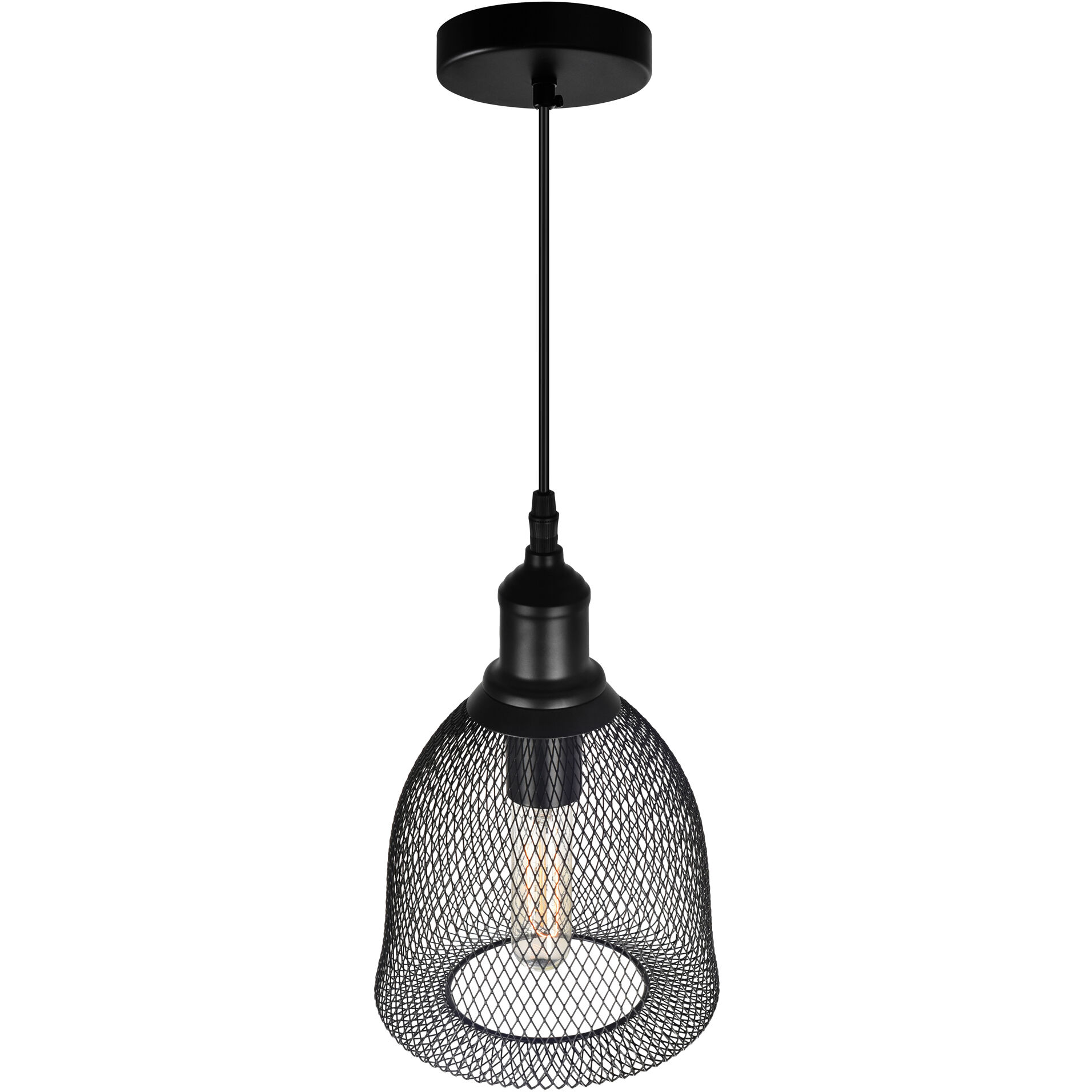 Drea 1 Light 7 inch Black Down Mini Pendant Ceiling Light