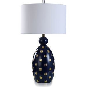 Lexi 33 inch 150.00 watt Happy Navy and Gold Table Lamp Portable Light