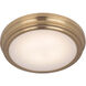 Neighborhood X66 Series LED 9 inch Satin Brass Flushmount Ceiling Light