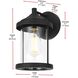 Roy 1 Light 10 inch Black Outdoor Wall Sconce