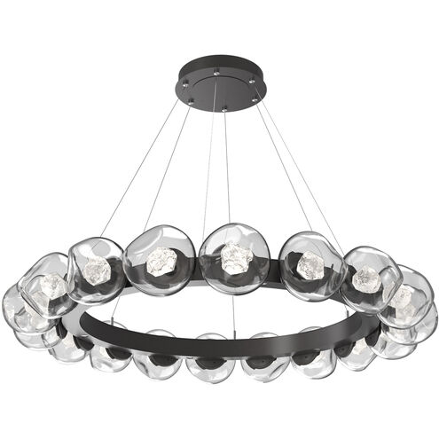 Luna LED Graphite Multi-Pendant Ceiling Light in 3000K LED, Zircon Inner - Clear Outer