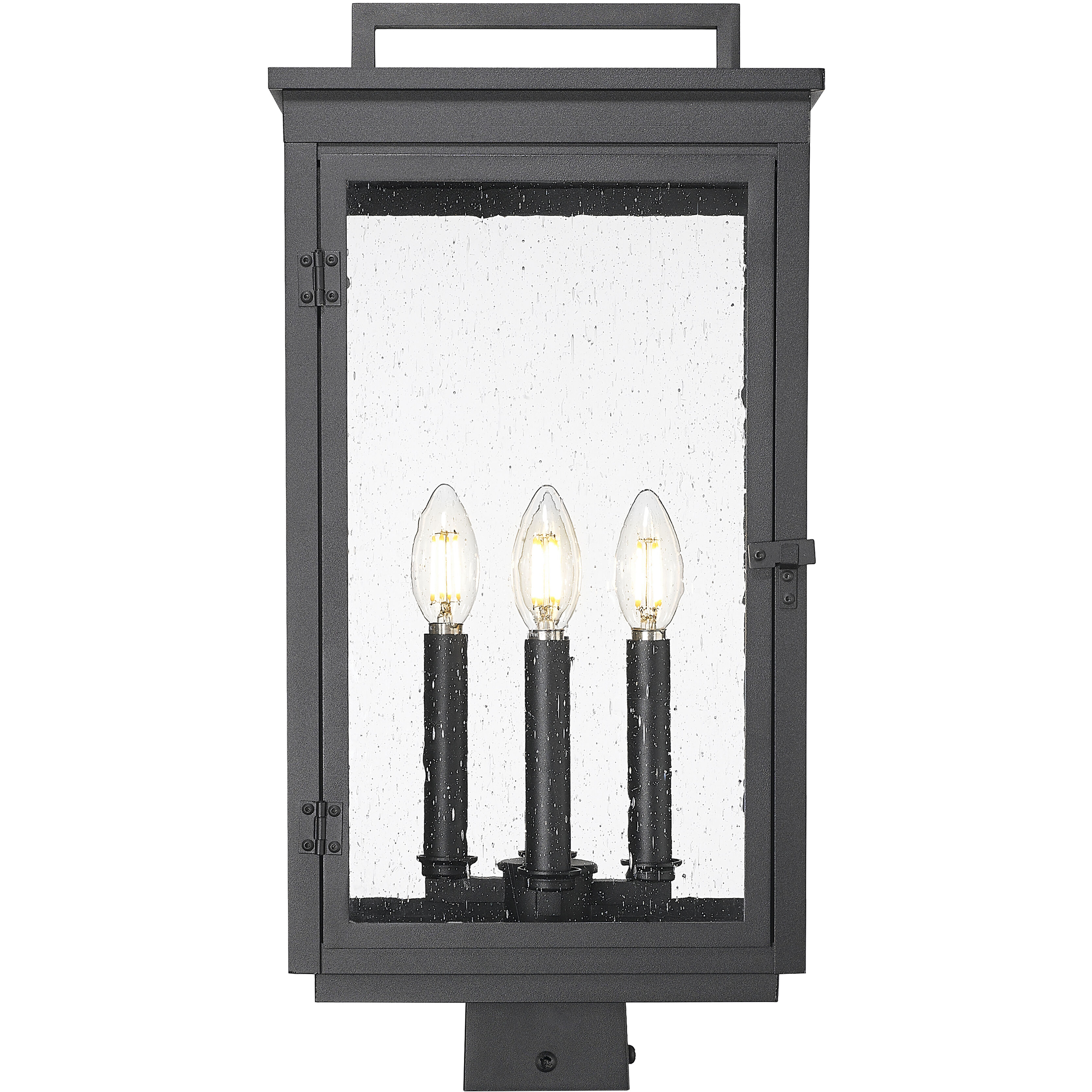 Hartwell 4 Light 21.25 inch Sand Black Outdoor Post Mount Fixture