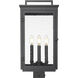 Hartwell 4 Light 21.25 inch Sand Black Outdoor Post Mount Fixture
