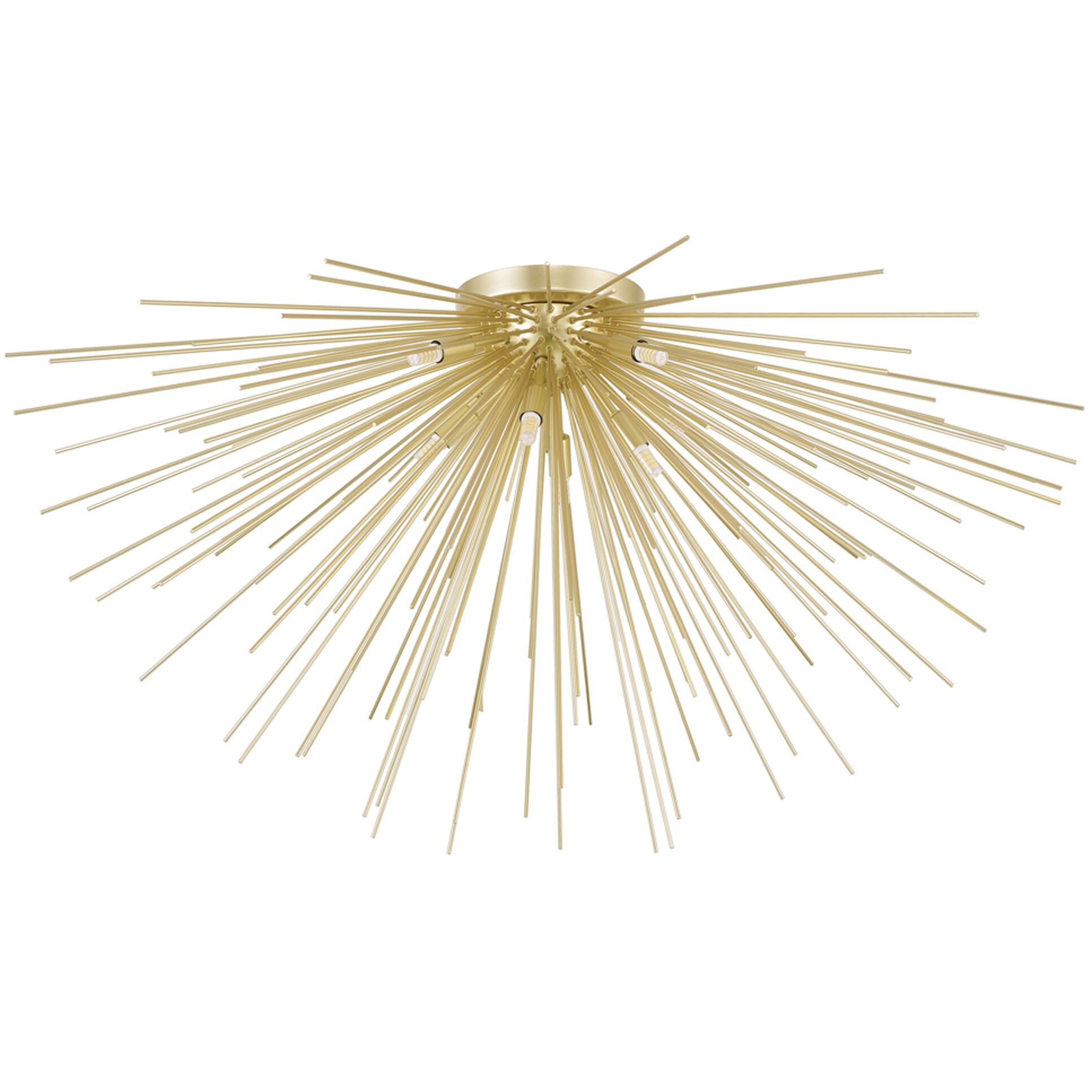 Savannah 8 Light 40 inch Gold Leaf Flush Mount Ceiling Light