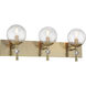 Populuxe 3 Light 28 inch Oxidized Aged Brass Bath Lamp Wall Light