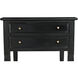 Oxford 30 X 28 inch Hand Rubbed Black Side Table, 2 Drawer