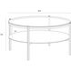 Terry 35.5 X 17.5 inch Gunmetal / Black Coffee Table