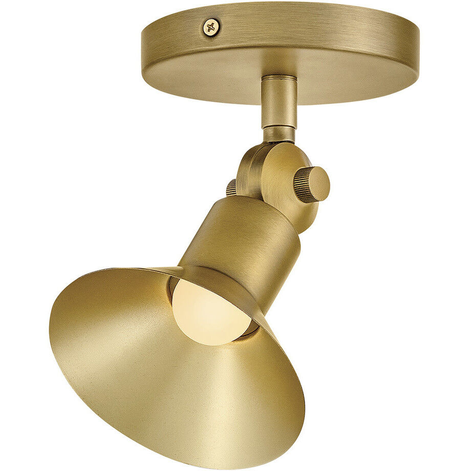 Dom 7 inch 9.00 watt Heritage Brass Adjustable Sconce Wall Light, Small