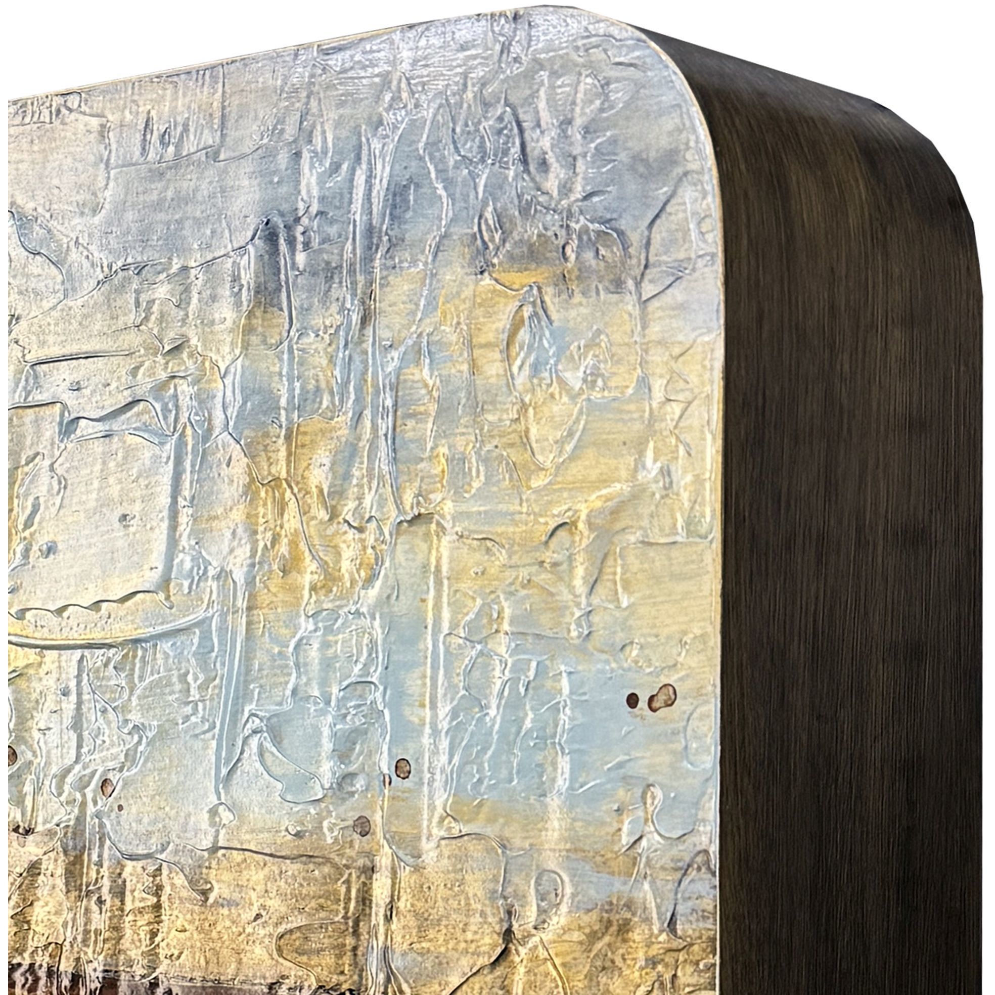 Coastal Horizon Blue and Brown and Metallic Wall Sculpture, The Studio