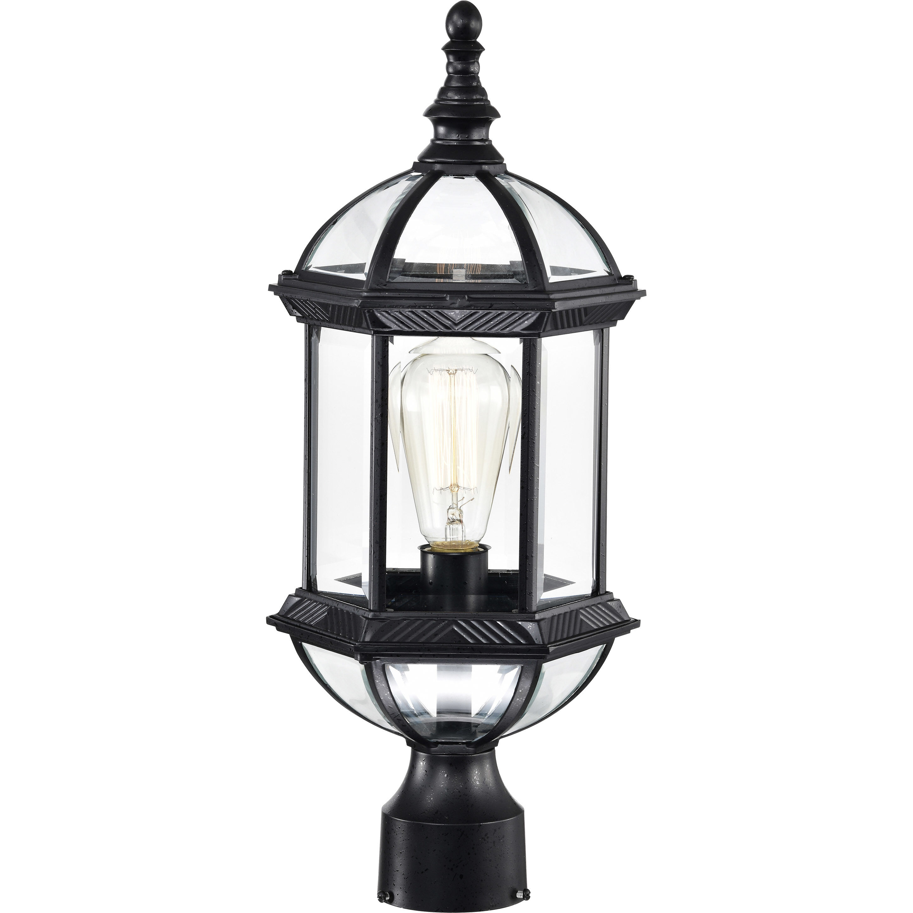 Boxwood 1 Light 19 inch Textured Black Outdoor Post Light