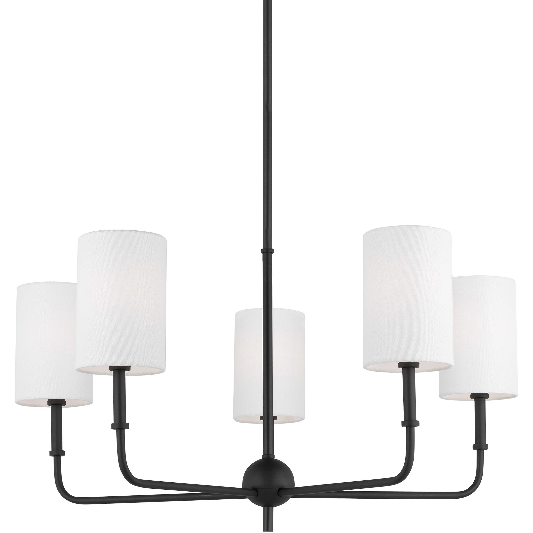 Foxdale 5 Light 26 inch Midnight Black Chandelier Ceiling Light