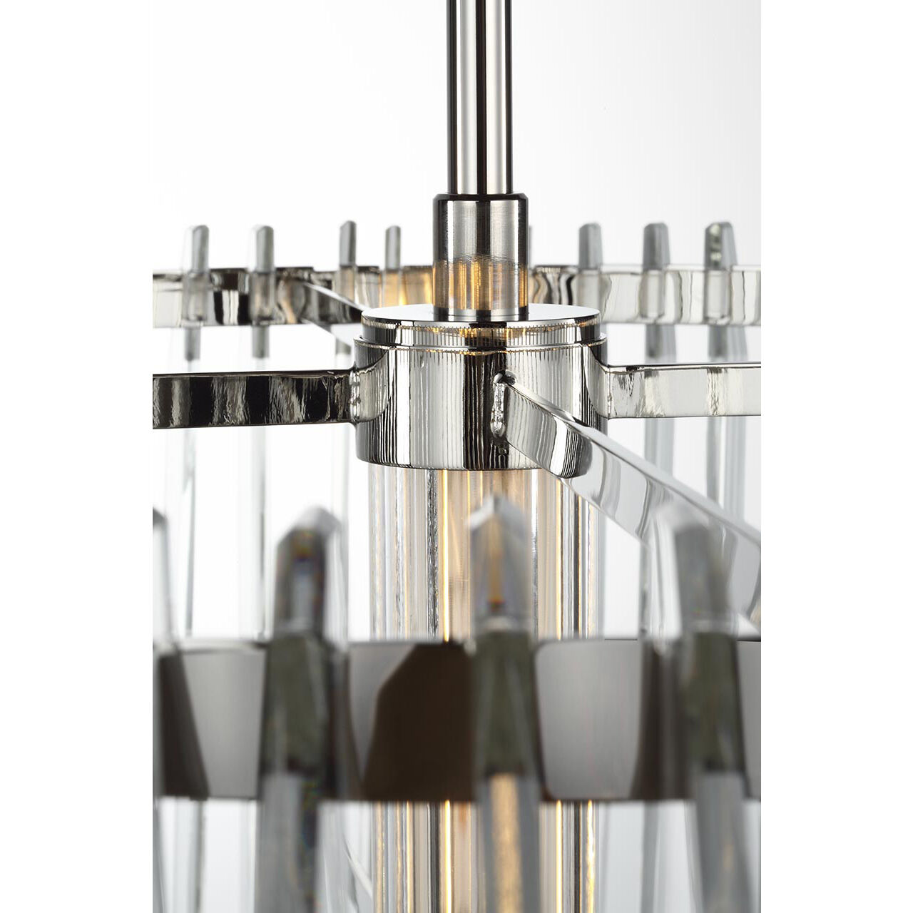 Waterford Killarney LED 32 inch Polished Nickel Layered Drum Chandelier Ceiling Light