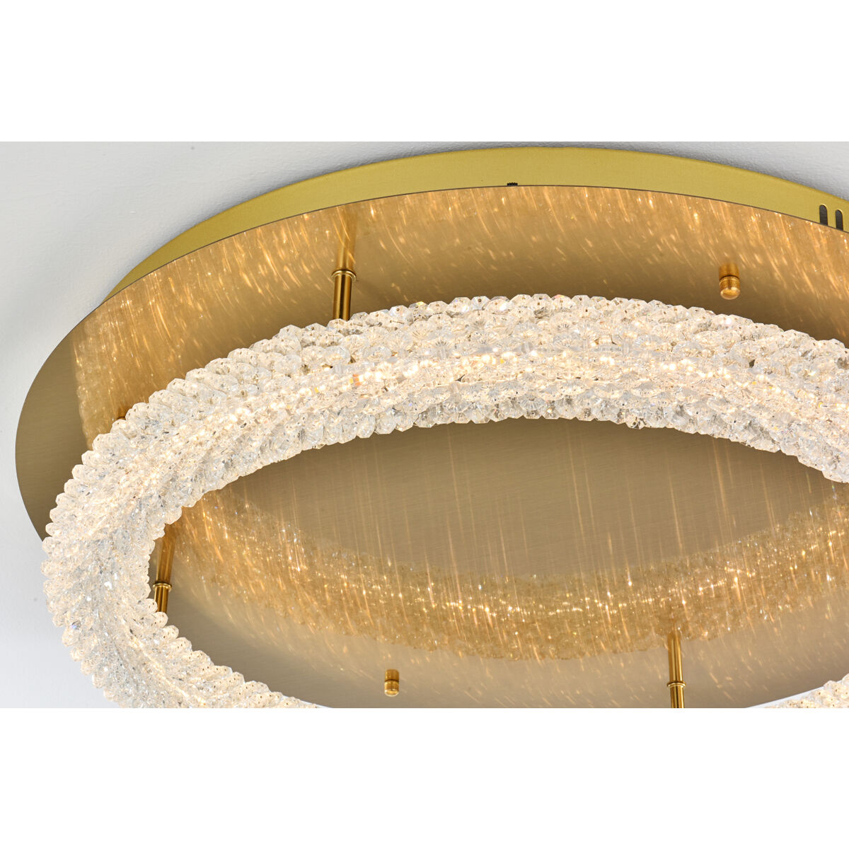 Bowen 1 Light 26 inch Satin Gold Flush Mount Ceiling Light
