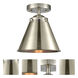 Nouveau Appalachian 1 Light 8 inch Brushed Satin Nickel Semi-Flush Mount Ceiling Light, Nouveau