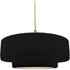 Radiance Collection - Tier Pendant Ceiling Light in Brushed Brass, Replaceable Bulb, Beige Twist Cord, Gloss Black/Matte White, 14.5W x 5.25H, Form+Finish+Function