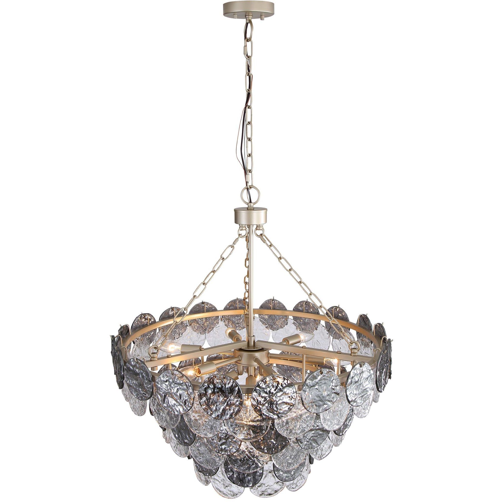 Yep Cascada Pendant Ceiling Light in Smoke Plated Glass, 3 Tier