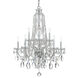 Traditional Crystal 10 Light 32 inch Polished Chrome Chandelier Ceiling Light in Clear Swarovski Strass