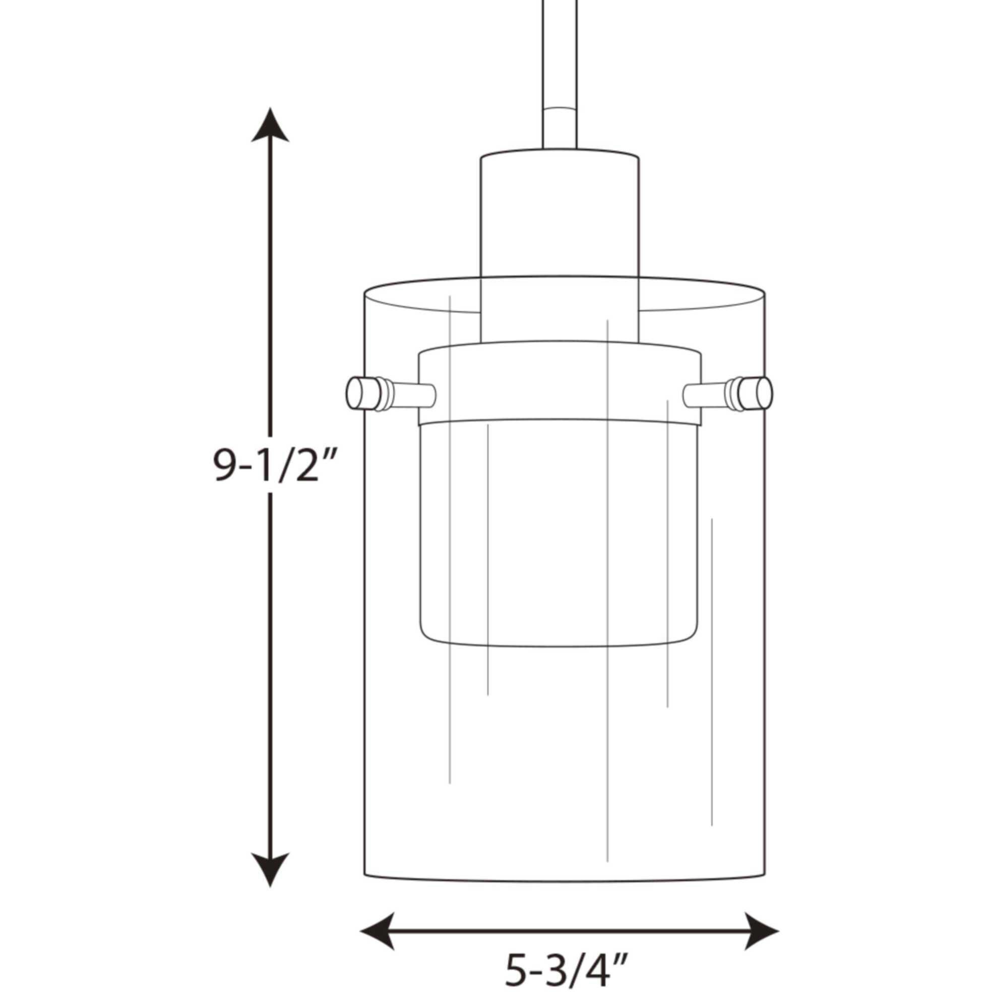 Moderna LED LED 6 inch Brushed Nickel Mini-Pendant Ceiling Light, Design Series 