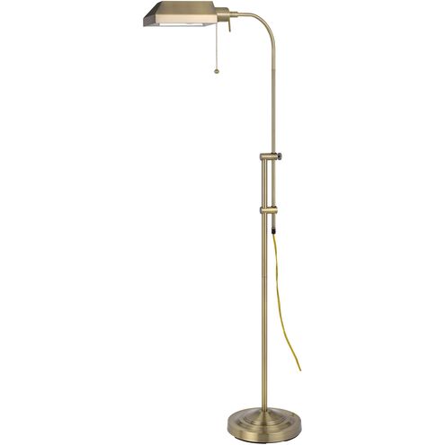 Pharmacy 46 inch 100 watt Antique Brass Floor Lamp Portable Light, Adjustable Pole