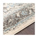 Kendrick 87 X 63 inch Pale Blue/Charcoal/Medium Gray/Ivory Rugs, Rectangle