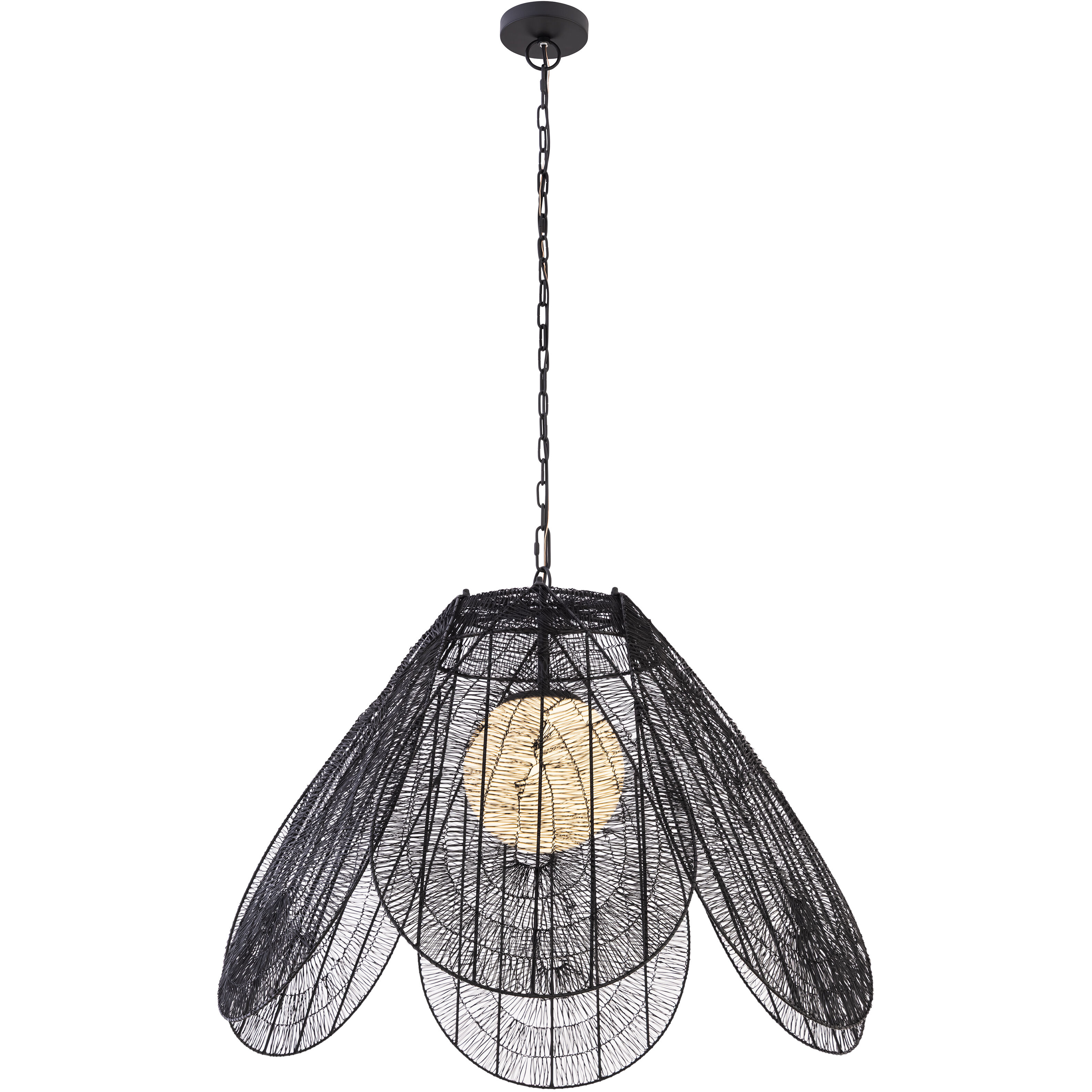 Sylari 1 Light 30 inch Dark Matte Black Pendant Ceiling Light