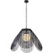 Sylari 1 Light 30 inch Dark Matte Black Pendant Ceiling Light