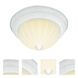Brentwood 3 Light 15.25 inch Textured White Flush Mount Ceiling Light