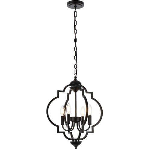 Sandara 4 Light 17 inch Black Pendant Ceiling Light