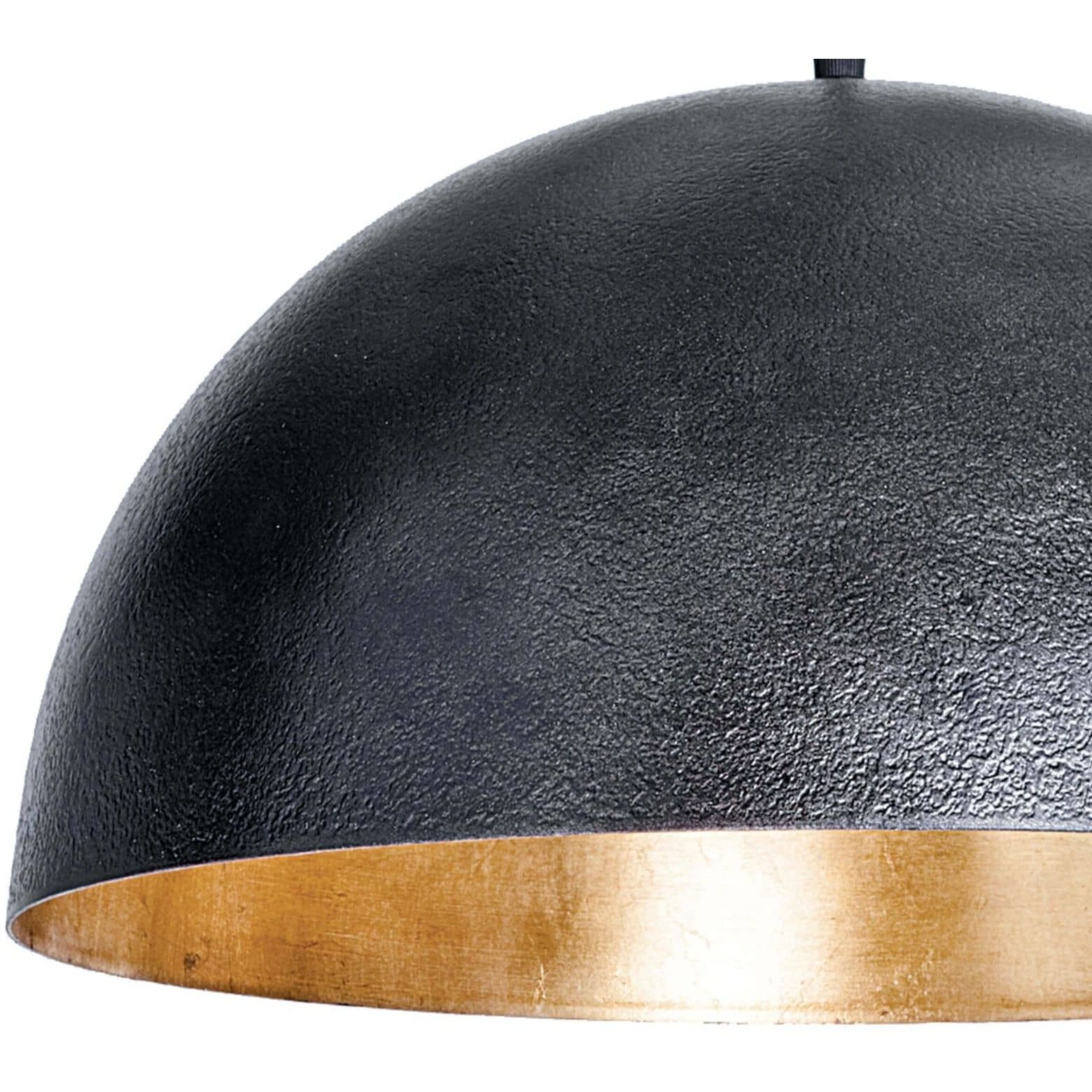 Sigmund 1 Light 15 inch Black Pendant Ceiling Light, Small