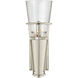 Thomas O'Brien Robinson 1 Light 4.25 inch Polished Nickel Single Bath Sconce Wall Light in Seeded Glass