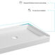 Laredo Glossy White Shower Base in 60 x 30 Center Drain