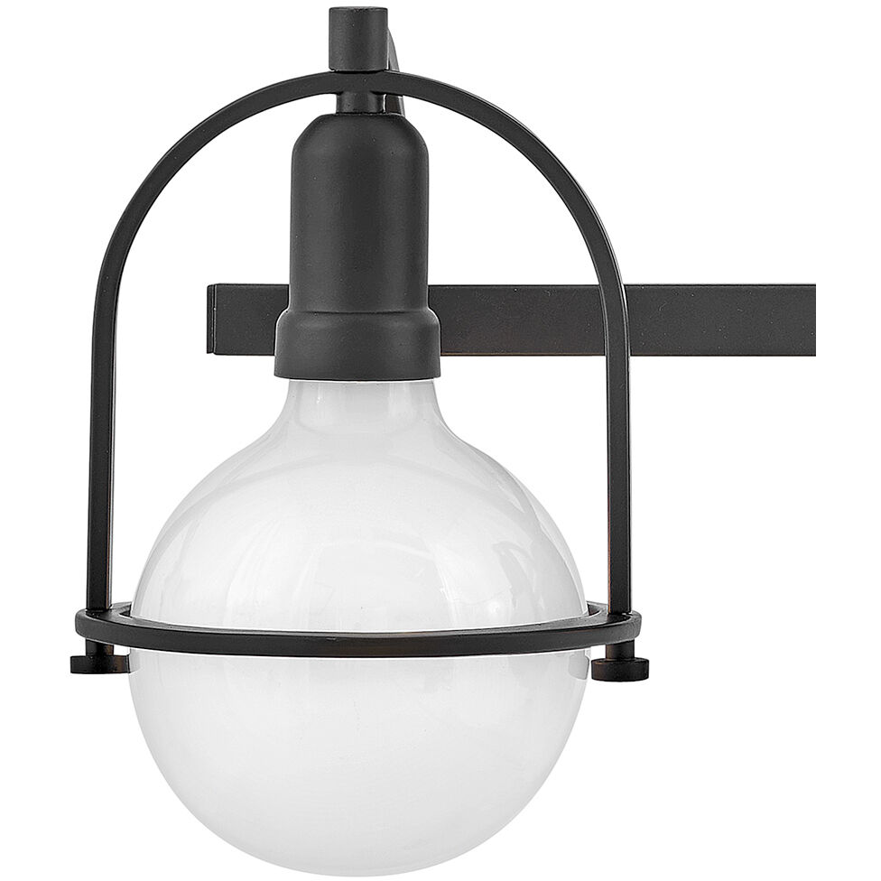 Somerset 3 Light 25 inch Black Vanity Light Wall Light