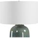 Caliendo 30.5 inch 150 watt Blue And Sage and Antique Brass Table Lamp Portable Light
