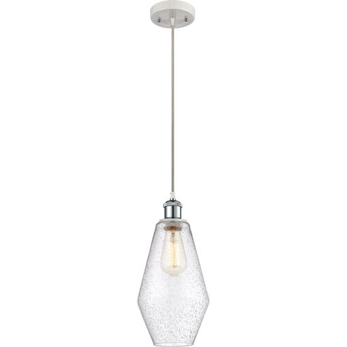 Ballston Cindyrella LED 7 inch White and Polished Chrome Mini Pendant Ceiling Light